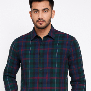 multicolor checkered casual cotton shirt